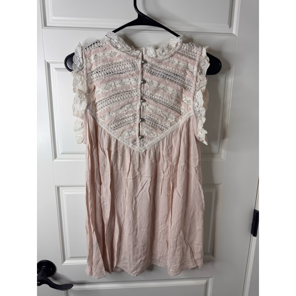 Women's POL Dress Size S Pink & White Lace